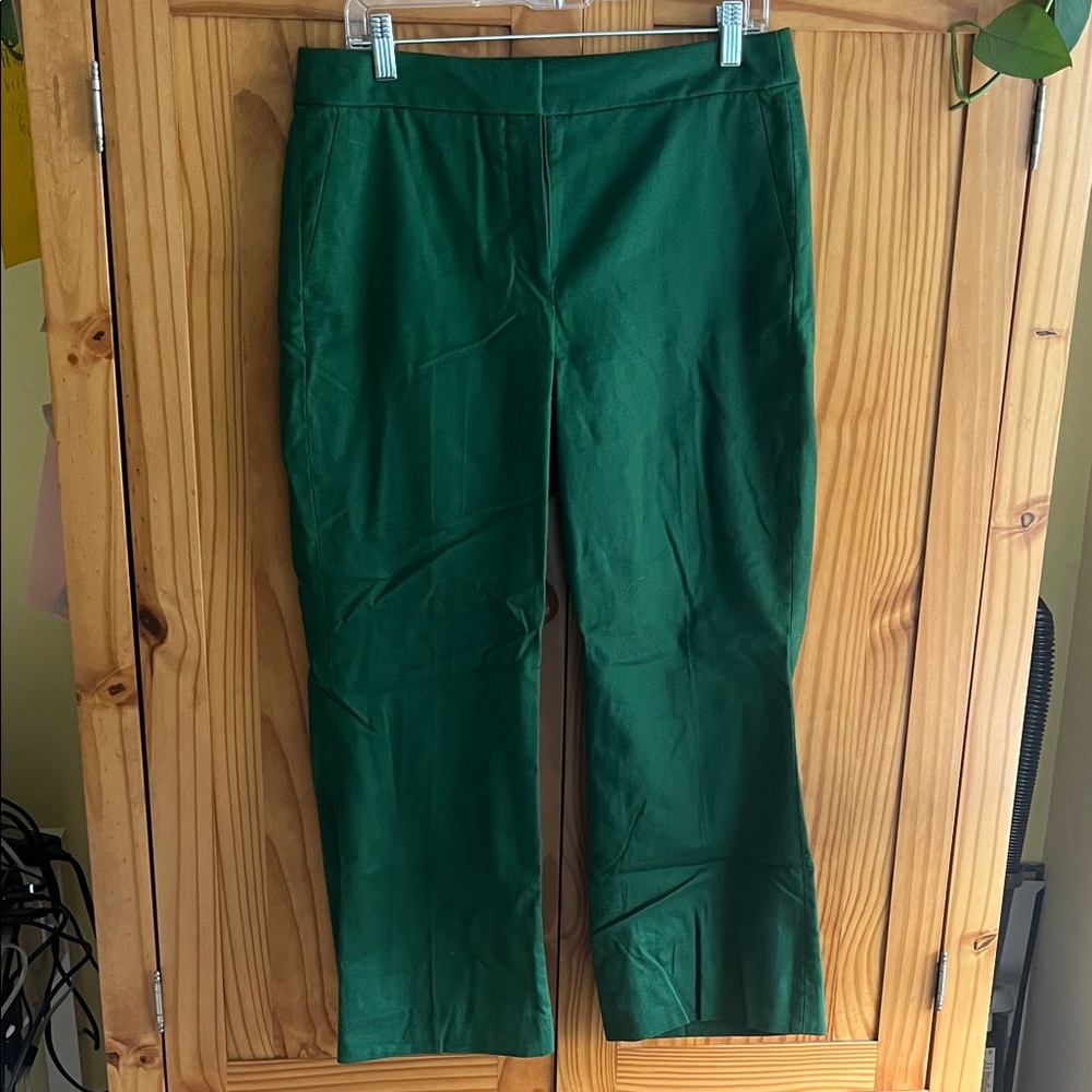 J. Crew Kelsey Green Wide Leg Pants